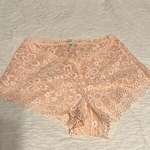 NWT Bambagia Lace Panties Luxury Lingerie Made In Italy | Medium | Salmon/Peach